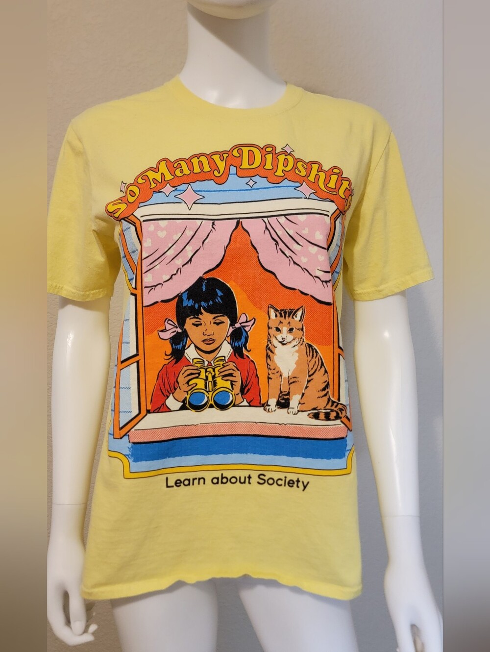 So Many Dipshits Yellow Graphic Kids Tee